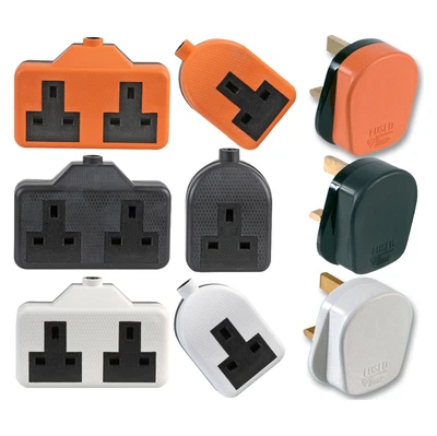 £39.99 • Buy Rubberised Heavy Duty Trailing Socket 13A Extension Lead 1 2 Single Double Gang