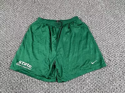 VTG Nike Team Michigan State Spartans Women's Basketball Shorts Adult XL Green • $24