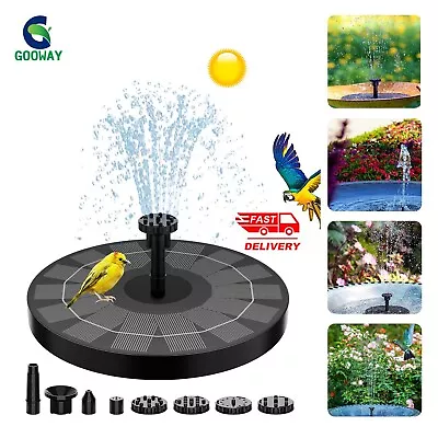 Solar Panel Powered Water Pump Floating Plant Garden Pond Pool Aquarium/Fountain • £7.99