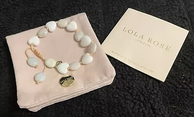 Lola Rose Heart And Oval Gemstone Bracelet NEW With Tag And Dust Pouch • £15