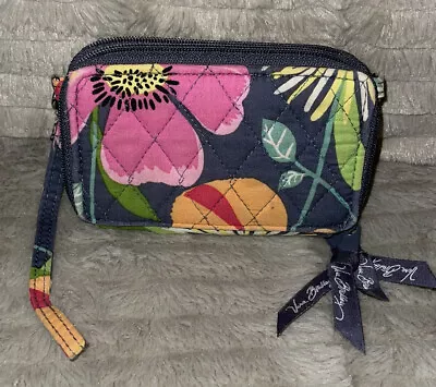 Vera Bradley Wristlet Wallet Retired Pattern Jazzy Bloom Photo ID Pocket • $12