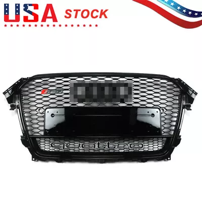 For Audi A4 S4 B8.5 RS4 Style 2013-2015 2014 Mesh Grille Front Grill W/ Quattro • $205