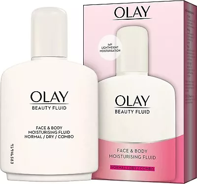 Oil Of Olay  Beauty Fluid 24 Hour Face Moisturiser Large 200ml • £8.79