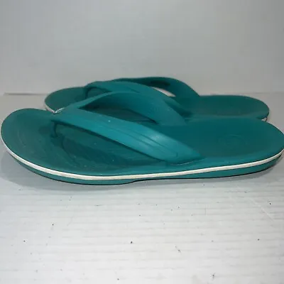 Crocs Flip Flops Sandles Green Unisex Size 5 Or 7 • £14.45