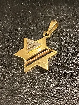 $425 • Buy 14K 585 Tri-Colour Gold Star Of David Vintage Pendant