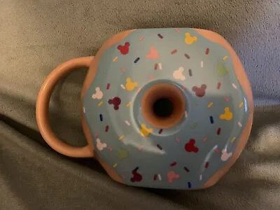 Disney Store Big Ceramic Donut Shaped Mug With Mickey Mouse Sprinkles NEW • $29.80