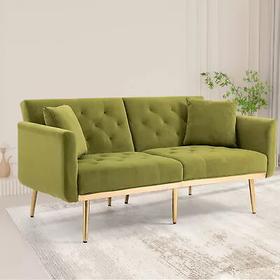 COOLMORE Velvet Sofa  Accent Sofa .loveseat Sofa With Metal Feet • $403.17