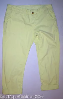 NWT $185 Womens True Religion Brand Jeans Boyfriend Pants 31 Bright Yellow 36 W  • $64.75