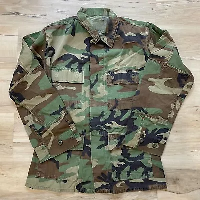 VTG ARMY Camouflage Jacket Button Up Tactical Hunter Jacket Small Military #13 • $21.99