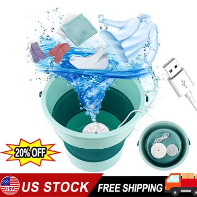 USB Mini Washing Machine Portable Ultrasonic Laundry Washer Travel Home • $10.99