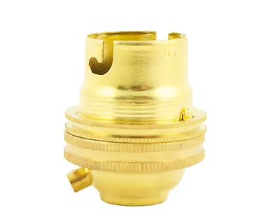 £4.99 • Buy Brass Lampholder Unswitched Bayonet BC/B22 1/2  Entry