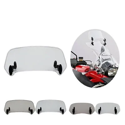 $19.42 • Buy Adjustable Clip On Windshield Extension Spoiler Wind Deflector For Motorcycle