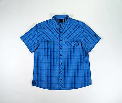 Mammut Blue Checkered Shirt Size 2XL • £36