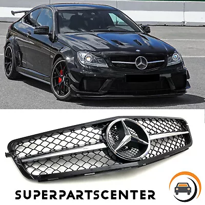 AMG Style Front Grille Grill W/Badge For Mercedes Benz W204 C200 C300 C350 08-13 • $75.39