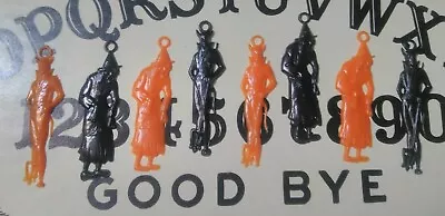 8 Vintage Devil Witch Plastic  Halloween Charms Cupcake Picks Jewelry Crafts • $16.95