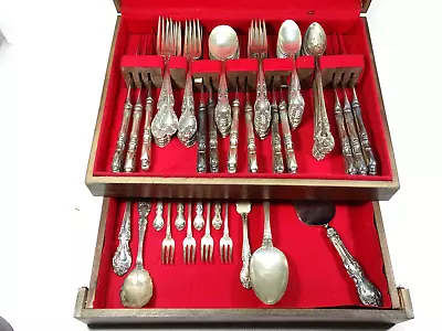 Gorham Sterling Silver Flatware Set Of 12 Melrose Antique Silverware 88 Pieces • $5000