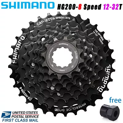 SHIMANO CS-HG200 8 Speed Cassette MTB Bike Bicycle 12-32T With Tool New US • $17.95