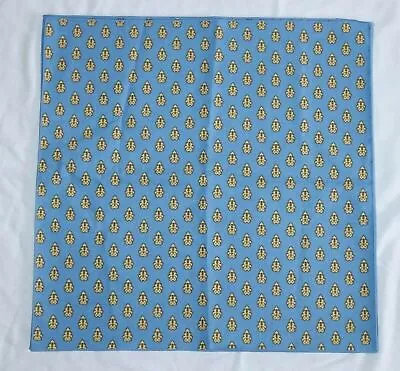 VENT DU SUD Blue & Gold Print Cotton Set Of 4 Napkins 18 X 18  NWOT • $29.99