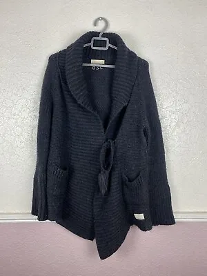 Odd Molly Grey 528 Womens Alpaca Wool Asymmetric Cardigan Size 2 Medium • £60