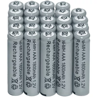 24PCS NIMH Battery 1.2V AAA 3A 1800mAh Ni-MH Rechargeable Batteries Grey US CA • $14.29