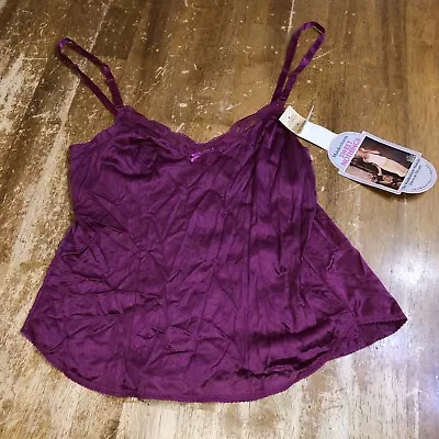 Maidenform SWEET NOTHINGS Lingerie Burgundy Undergarment Camisole Top 32 Vtg 80s • $19.99