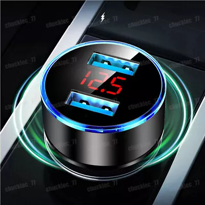 $4.13 • Buy 3.1A Car USB Cigarette Phone Charger Lighter Digital LED Voltmeter Accessories