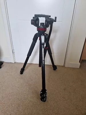 Manfrotto Mt055xpro3 Tripod With MVH502AH Pro Video Head And MBAG80N Kit Bag • £52
