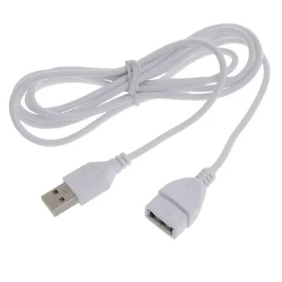 $11.88 • Buy White USB Extension Cable Extender Lead A Male To Female 1.5M 5ft