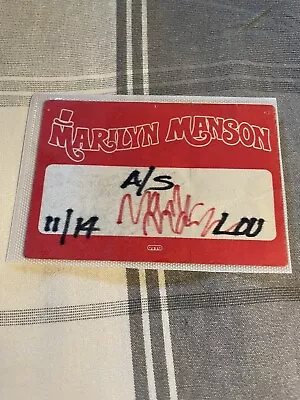 Marilyn Manson Signed Backstage Pass Autographed Rare Ozzfest Nine Inch Nails • $74.99