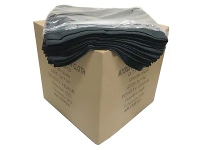 240 Case 16 X16  Economy Grade Microfiber Cleaning Cloths Towels 220GSM Black • $115