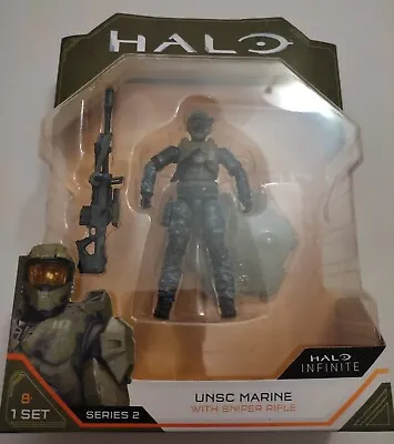 Halo Infinite Series 2 Action Figure With Stand & Weaponry - UNSC MARINE MISB • $48.99