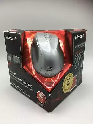 Boxed Microsoft 1053 Wireless Laser Mouse 6000 Silver (B5V-00007) • $199.99