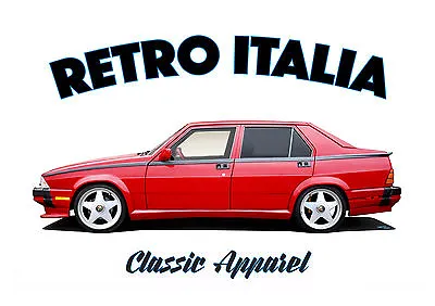 £13.50 • Buy ALFA ROMEO 75 T-shirt. RETRO ITALIA. CLASSIC CAR. ITALIAN.