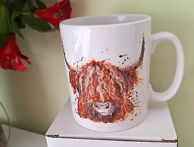 Shaggy Highland Cow 330ml In Gift Box Farm Countryside Gift Mug Cup. • £6.95