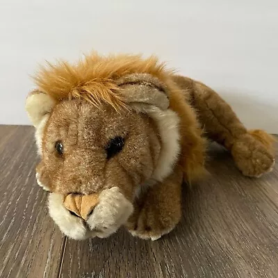 Vintage E & J Classic Lion Laying Realistic Safari Stuffed Animal Toy Brown 13  • $12.50