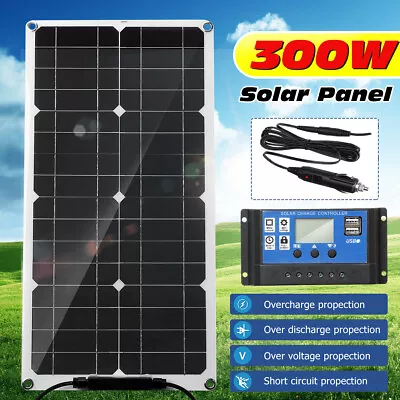 300W Solar Panel Kit Battery Charger & 30A Controller For Car Van Caravan Boat • £27.99