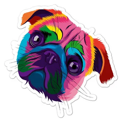 Pug Dog Head Sticker • £3.82
