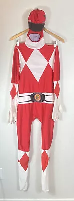 Unisex Mighty Morphin Power Red  Rangers Morph Costume SIZE MEDIUM • $24.99