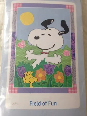 Peanuts~2003~NEW Flag  FIELD OF FUN  Snoopy & Woodstock 28 X 40 ~FAST FREE SHIP • $54.95