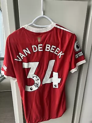 Donny Van De Beek Signed Manchester United Jersey Shirt Holland Premiership Adid • $89.99
