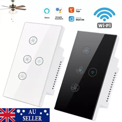 $32.95 • Buy Smart Wifi Touch Ceiling Fan Wall Light Switch Panel For Alexa Googles Home