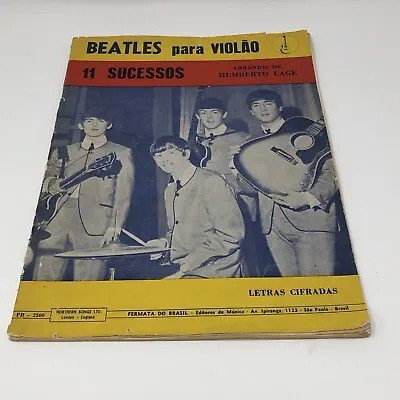 Vintage Beatles Music Songbook Brazil Portuguese Sheet Music 1965 Para Violao • $143.20