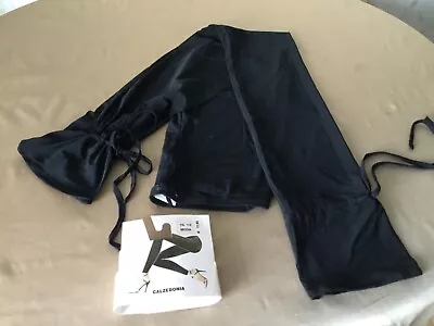 £10 • Buy Women's Calzedonia Black Footless Tights Size S