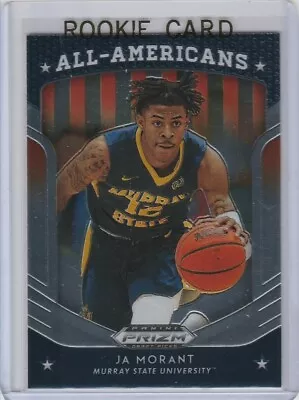 $0.99 • Buy JA MORANT ROOKIE CARD Basketball Memphis Grizzlies 2019 PRIZM College RC MINT!