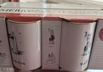 4pcs Christmas Merry Masterpieces Mugs 1st Edition American Collection Cups 1999 • $20