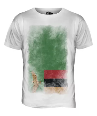 Zambia Faded Flag Mens T-shirt Tee Top Zambian Shirt Football Jersey Gift • $32