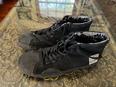 Vintage Y2K VISION STREET WEAR Suede High Top Sneakers Black  Mens 11 Skate Shoe • $4.99