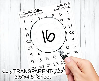 $3.75 • Buy CL-0023-b || Number Circles Planner Stickers Mini Stickers Round Transparent