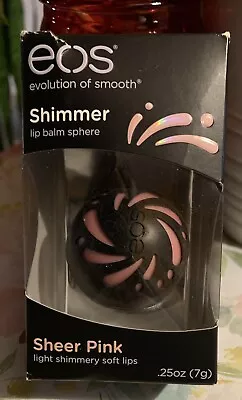EOS Shimmer 💋 Lip Balm Sphere Sheer Pink Sealed Discontinued .25 Oz Jojoba Oil • $29.85