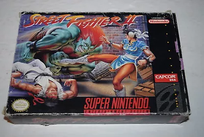 Street Fighter II Super Nintendo SNES Video Game Complete In Box • $44